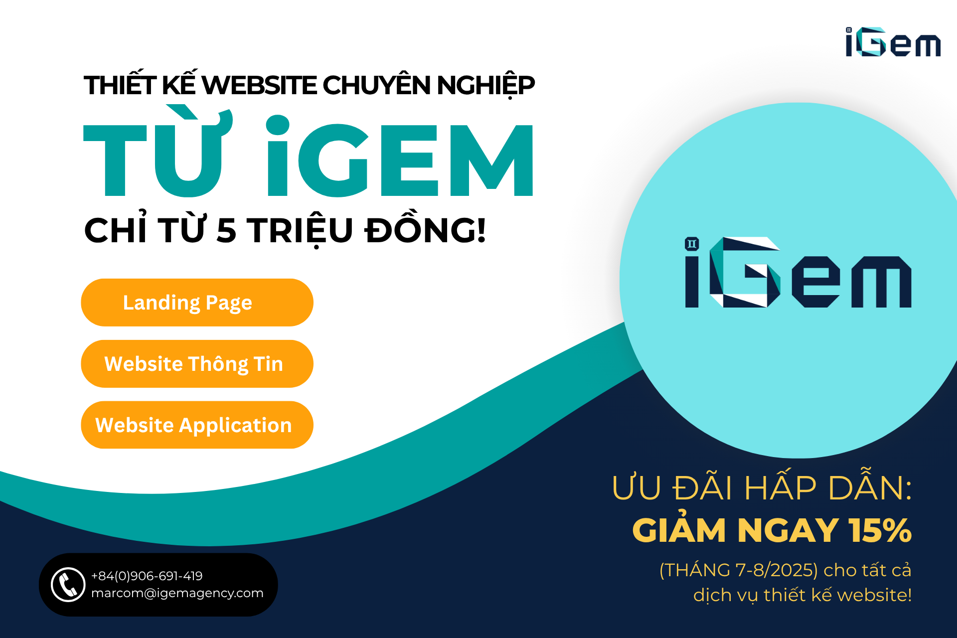 THIẾT KẾ WEBSITE CHUYÊN NGHIỆP TỪ iGEM – CHỈ TỪ 5 TRIỆU ĐỒNG!